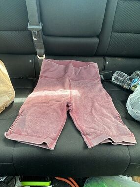 aerie Mauve High-Rise Athletic Bike Shorts